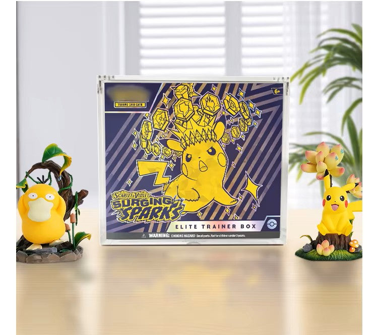 Elite Trainer Box Pokémon Collection Protection Display ETB Acrylic Case with Magnetic Lid