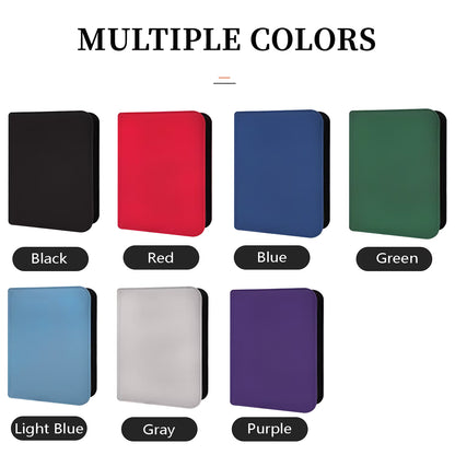 4 Pocket 160 Pockets Trading Card Binder, Side Loaded, Zipper Album