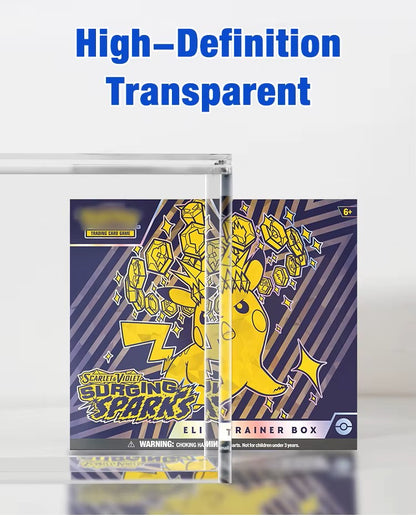 Elite Trainer Box Pokémon Collection Protection Display ETB Acrylic Case with Magnetic Lid